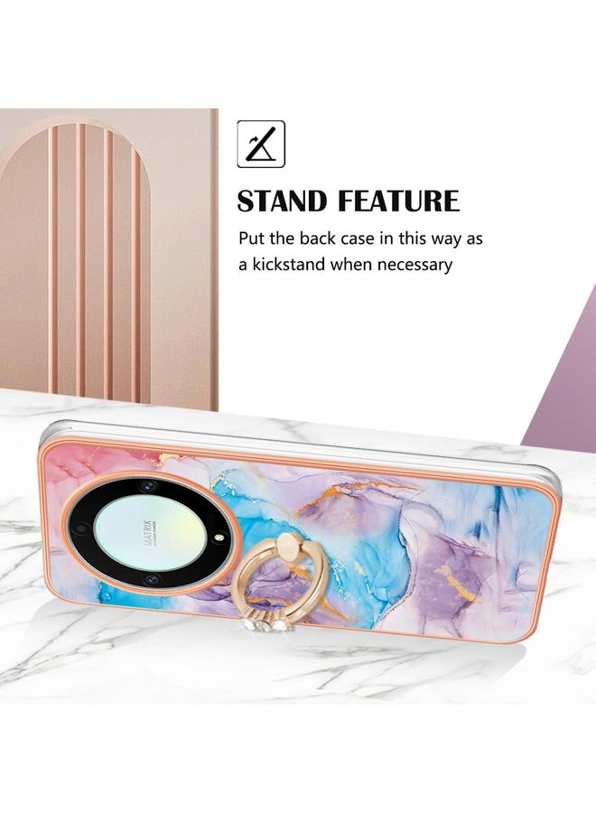 زبون جراب لهاتف Honor X9a / Magic5 Lite مصنوع من مادة TPU مطلية بالكهرباء مع حلقة - Image 3