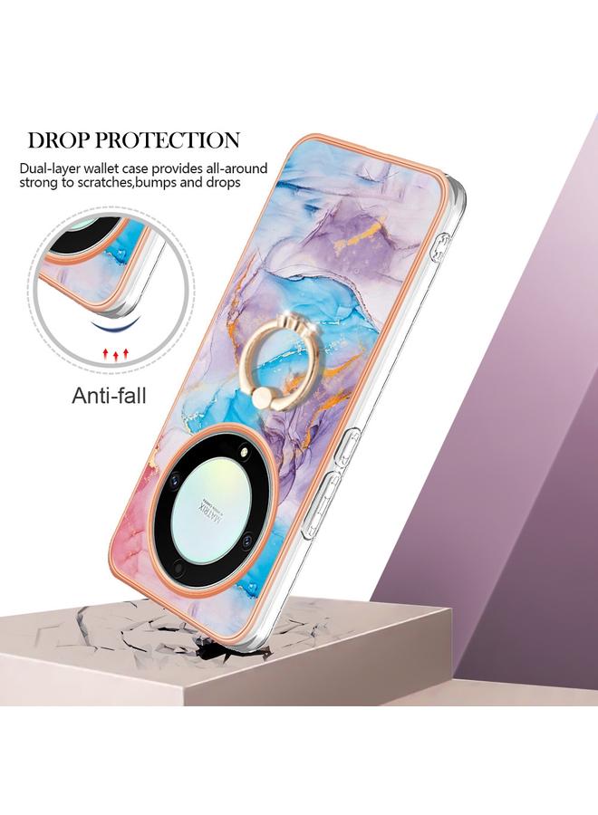 زبون جراب لهاتف Honor X9a / Magic5 Lite مصنوع من مادة TPU مطلية بالكهرباء مع حلقة - Image 2