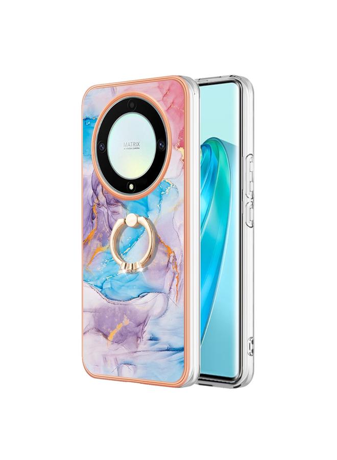 زبون جراب لهاتف Honor X9a / Magic5 Lite مصنوع من مادة TPU مطلية بالكهرباء مع حلقة - Image 1