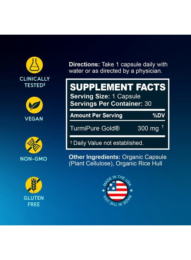 BioEmblem Turmeric Curcumin with Clinically Studied TurmiPure - 1 Small Cap Daily, 24x More Absorption Than Others - Joint Support, Healthy Inflammation Tumeric Supplements - Non-GMO - 30 Servings - Image 3