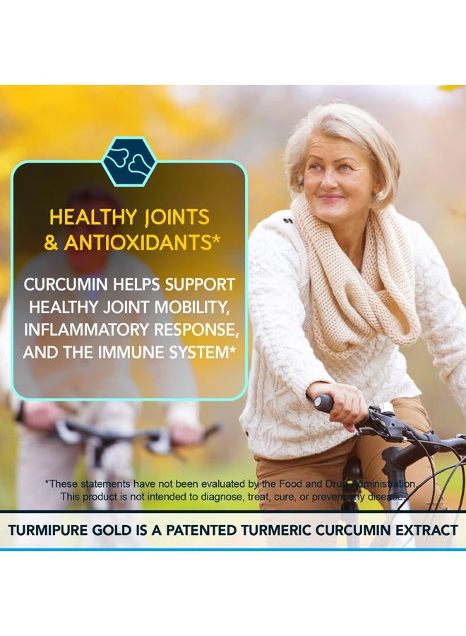 BioEmblem Turmeric Curcumin with Clinically Studied TurmiPure - 1 Small Cap Daily, 24x More Absorption Than Others - Joint Support, Healthy Inflammation Tumeric Supplements - Non-GMO - 30 Servings - Image 4