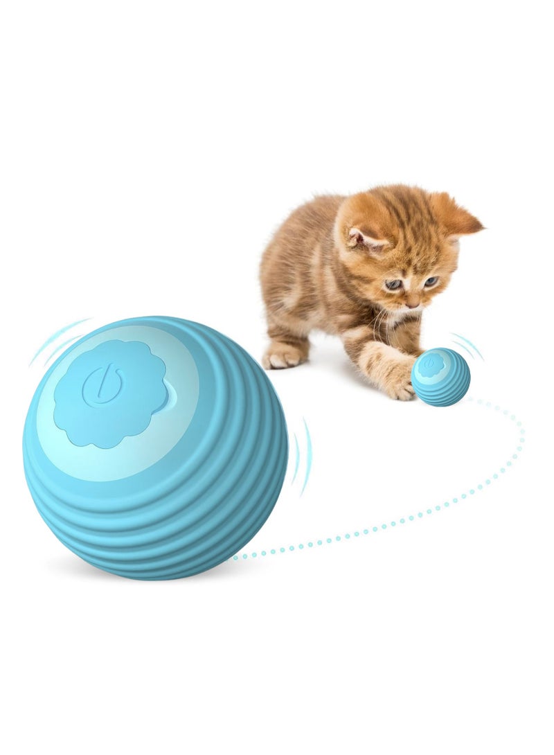 RTYY Interactive Cat Toy Ball,  Smart Ball cat Toy for Indoor Cat Kitten,Cat Toys Gift for Your Kitty (Blue) - Image 1