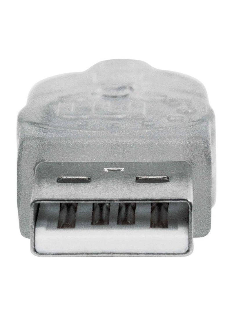 Manhattan Hi-Speed USB Extension Cable 336314 - Type-A Male to Type-A Female - 1.8 m (6 ft.) - Translucent Silver - Image 3
