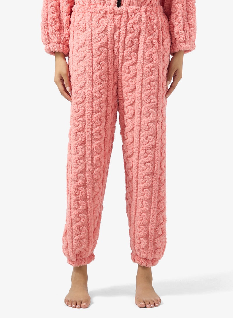 Ginger Cable Knit Button Down Top & Pant Lounge Set - Image 4