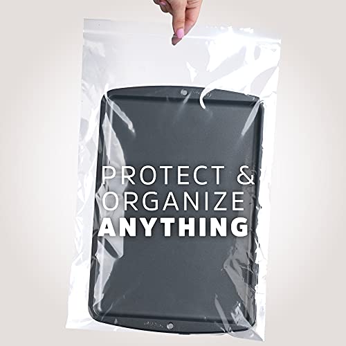 GPI - 2 Gallon Zip Bags, 13" x 15" Large Reclosable Lock Zip Bags, Clear Plastic Zipper Storage Bags with Zip Top Lock for Freezer, Clothing, Food, Documents & Supplies - 100 Count - Image 4