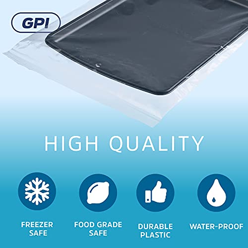 GPI - 2 Gallon Zip Bags, 13" x 15" Large Reclosable Lock Zip Bags, Clear Plastic Zipper Storage Bags with Zip Top Lock for Freezer, Clothing, Food, Documents & Supplies - 100 Count - Image 3
