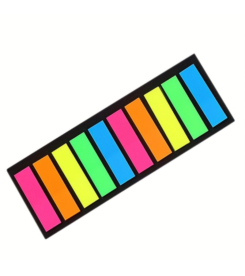 1 Pack 10 Color Flat Head High Quality Multicolor Memo Sticky Notes Bookmark Stickers for Student Office Supplies Easy Tear - Image 4