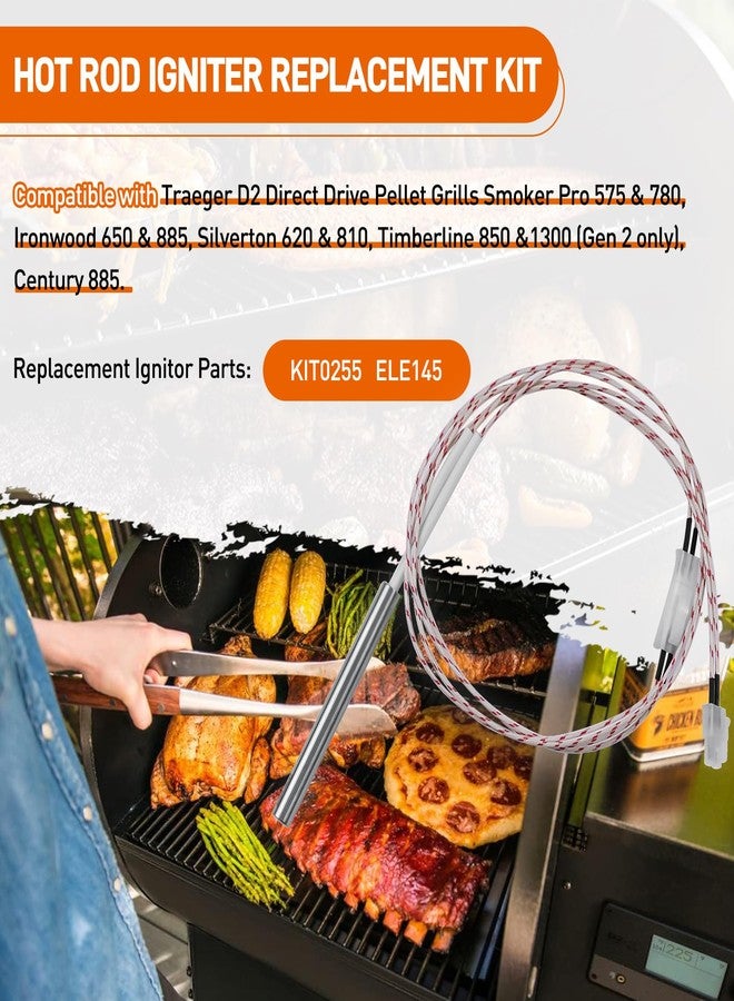COMVIEE KIT0255 Hot Rod Igniter Replacement for Traeger D2 Pellet Grills Pro 575 & 780, Ironwood 650 & 885, Silverton 620 & 810, Timberline 850 &1300 (Gen 2 only), Part for Traeger D2 Direct Drive Smoker - Image 3
