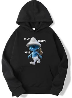 Oversize Smurf Cat We Live We Love We Lie Hoodie