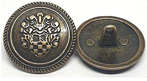 Chimes CHIMES Antique Metal Bronze Round Button for Blazer Suit, Sherwani and Indian Dresses Sports Coat Uniform Jacket Beautiful and Classy Design (Bronze 12 Coat Button) - Image 4