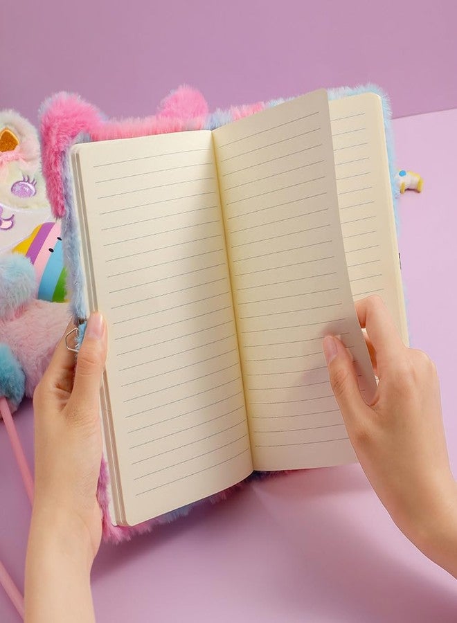 YankMooM Fox Diary with Lock for Girls, Pink Secret Kids Journal with Relief Pressing Toy Hardcover Fluffy Tie-Dye Notebook for Writing and Drawing - Image 2