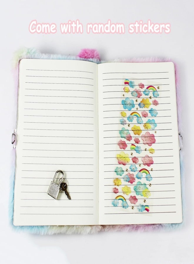 YankMooM Fox Diary with Lock for Girls, Pink Secret Kids Journal with Relief Pressing Toy Hardcover Fluffy Tie-Dye Notebook for Writing and Drawing - Image 5