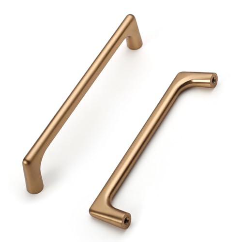 9BUILD 10 Pack Champagne Bronze Cabinet Pulls 625 Inch Cabinet Hardware offers Kitchen Handles and Drawer Handles for Cabinets and Cupboards - Image 1