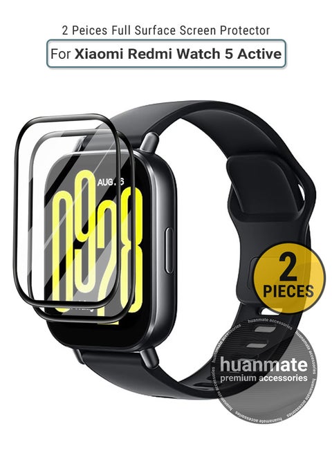 2 Pieces Xiaomi Redmi Watch 5 Active Premium Screen Protector- Crisp Clarity, Ultimate Safety, Shield Against Smudges, Reliable Quality, Easy Installation & Removal