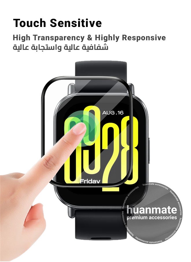2 Pieces Xiaomi Redmi Watch 5 Active Premium Screen Protector- Crisp Clarity, Ultimate Safety, Shield Against Smudges, Reliable Quality, Easy Installation & Removal