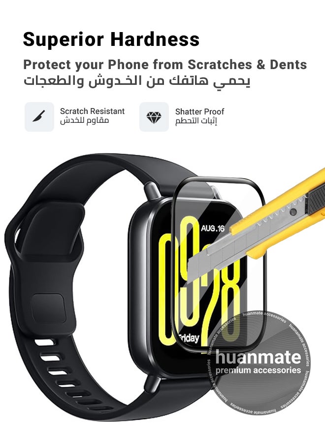 2 Pieces Xiaomi Redmi Watch 5 Active Premium Screen Protector- Crisp Clarity, Ultimate Safety, Shield Against Smudges, Reliable Quality, Easy Installation & Removal