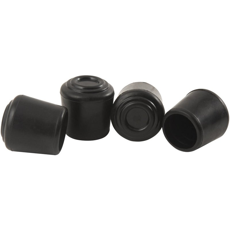 SoftTouch Rubber Leg Tip 4 Pieces 34 Black - Image 1