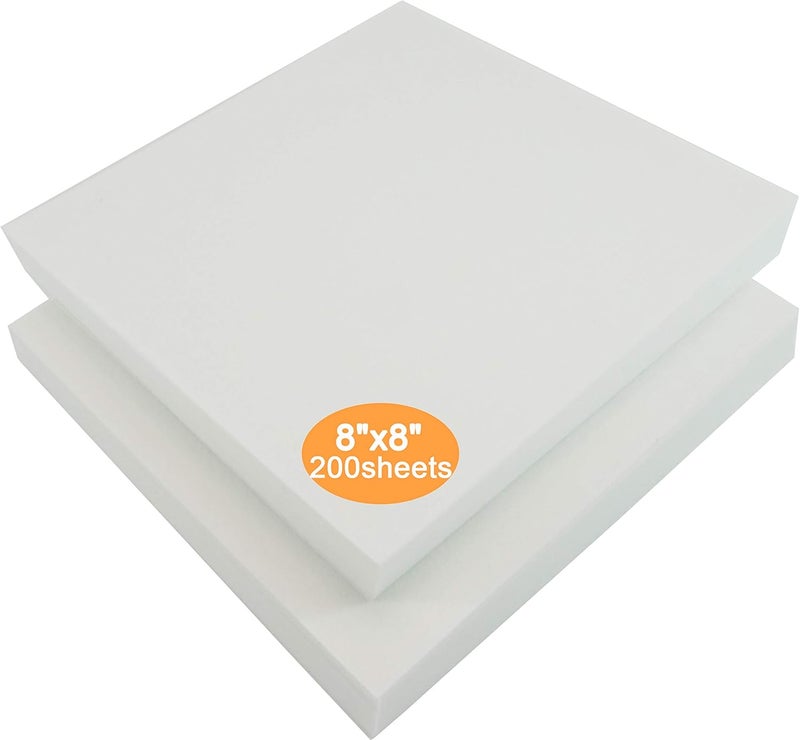 New brothread Tear Away Machine Embroidery Stabilizer Backing 8"x8" - 200 Precut Sheets - Medium Weight 1.8 oz - Fits 4x4 and 6x6 Hoops - Image 1