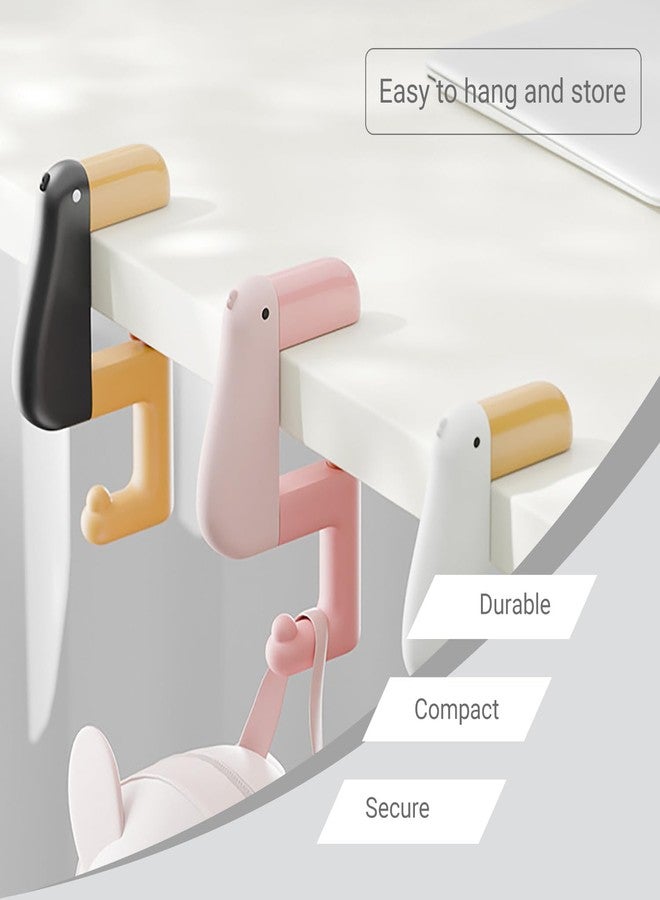 Swicado Portable Duck Shaped Detachable Non-Slip Folding Table Hook - No-Drill Purse Hanger & Bag Clamp for School/Office Desk Storage & Organization - Image 3