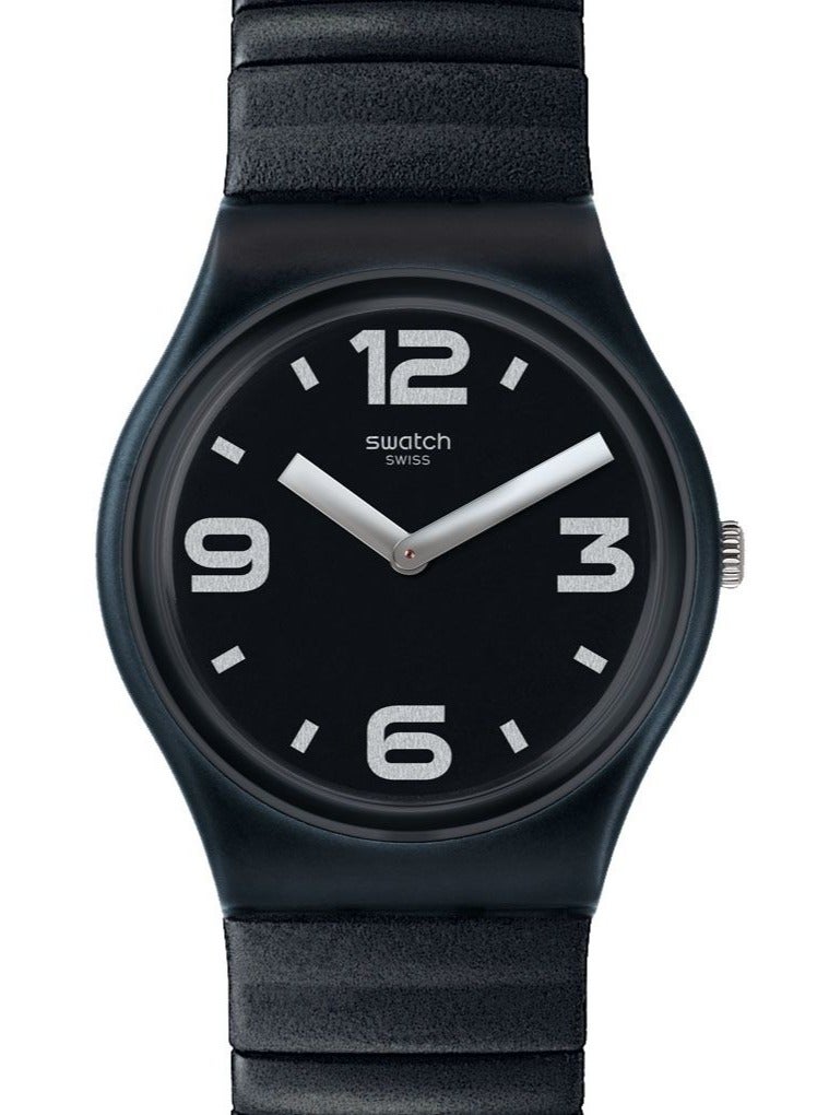 Swatch Unisex Blackhot Quartz Movement Water Resistant Wrist Watch - 34 Mm - Image 1