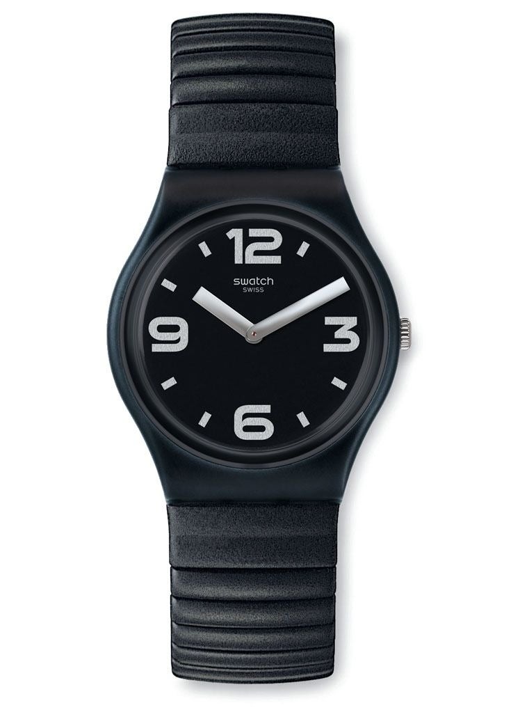 Swatch Unisex Blackhot Quartz Movement Water Resistant Wrist Watch - 34 Mm - Image 2