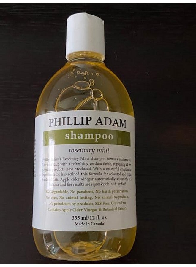 PHILLIP ADAM Rosemary Mint Shampoo For All Hair Types - Gentle, Sulfate Free And Paraben Free - Enhance Shine - 12 Ounce - Image 3