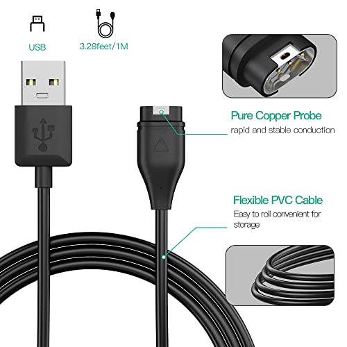 AWINNER Charger Cable Compatible forGarmin Fenix 7 7S 7X 6 6S 6X Pro 5 5S 5X Plus,Epix 2,Forerunner 745 935 945 45 45S 245,Approach S10 S40 S60,Vivoactive 3 4 4S,Vivomove 3 3S,Instinct,Venu 2 2S Sq - Image 5