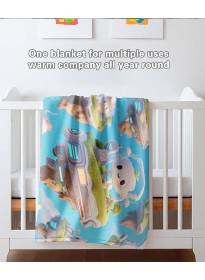 عام بطانية رقيقة من الفانيلا الكرتونية للأطفال والرضع (دافئة ومريحة، ومناسبة للنوم والألعاب) 70 سم * 100 سم - Image 2