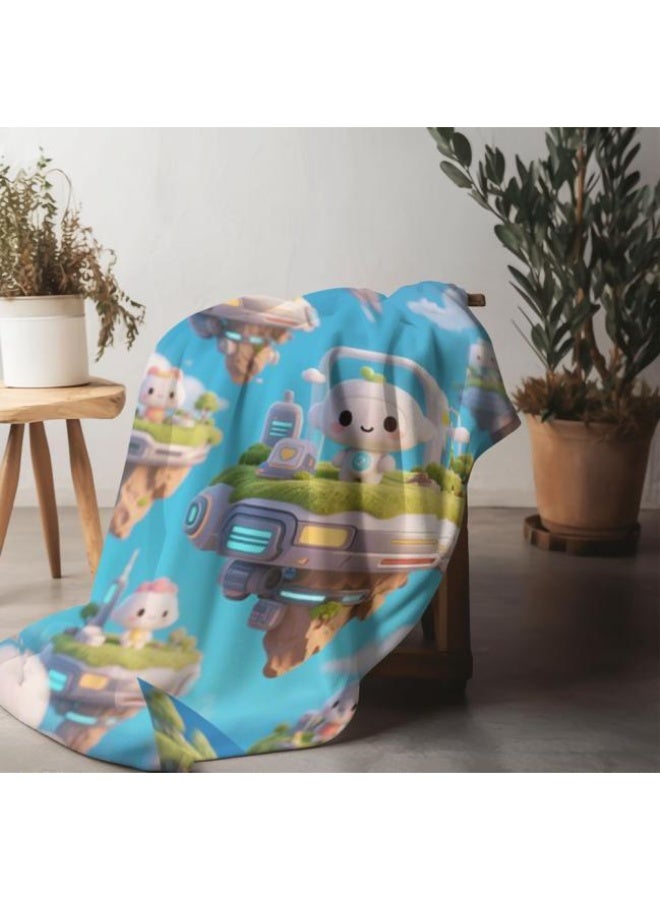 عام بطانية رقيقة من الفانيلا الكرتونية للأطفال والرضع (دافئة ومريحة، ومناسبة للنوم والألعاب) 70 سم * 100 سم - Image 4