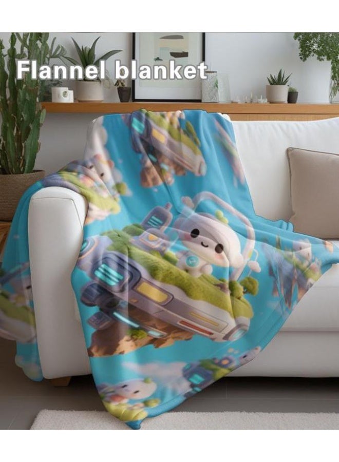 عام بطانية رقيقة من الفانيلا الكرتونية للأطفال والرضع (دافئة ومريحة، ومناسبة للنوم والألعاب) 70 سم * 100 سم - Image 5