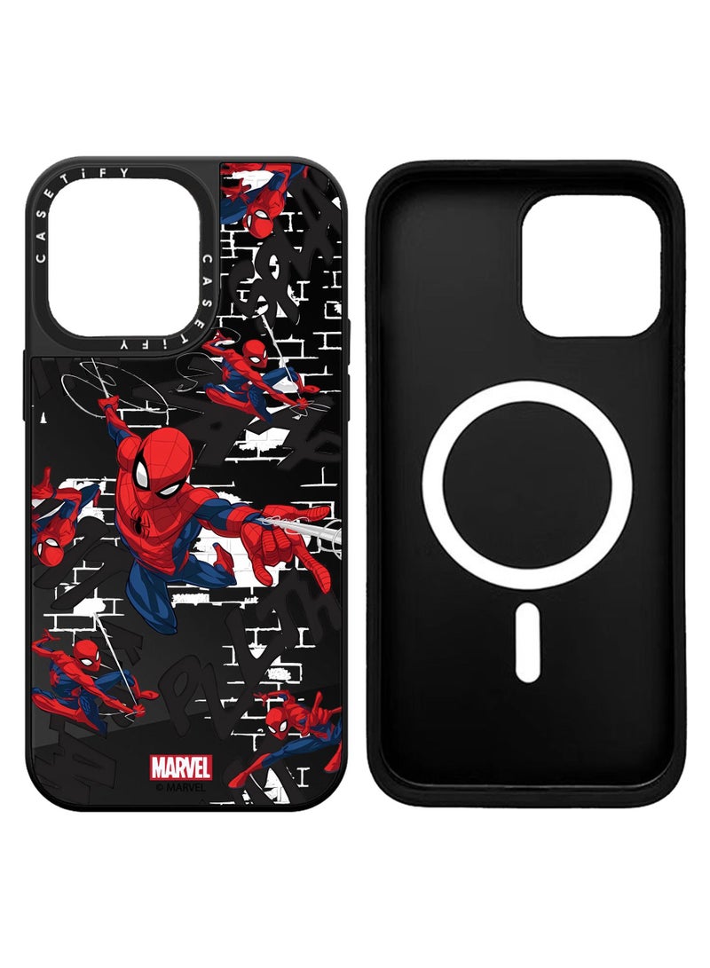 Magnetic Suction Phone Case for iPhone 14 Pro Spider Man Protective Cover
