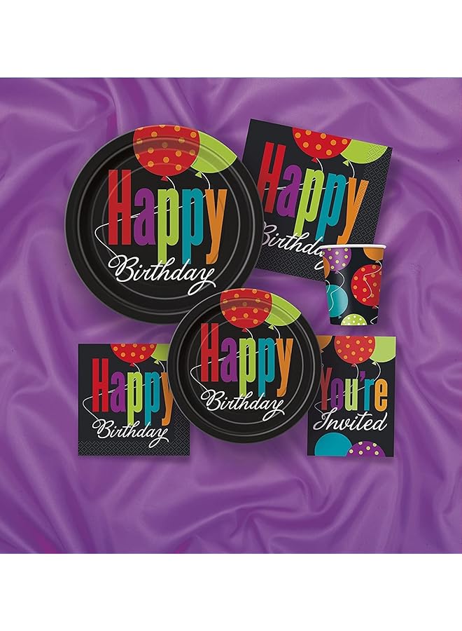 Unique Birthday Cheer Paper Plate 8 Pieces, 9 Inch Diameter - Image 3