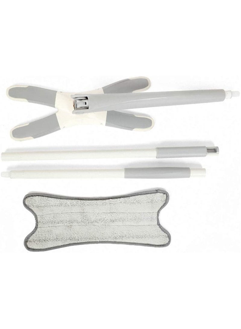 DubaiGallery X-Type Floor Mop 360° Rotatable Hand Wash Free Flat Mop Home Lazy Mop with Reusable Microfiber Mat for Floor Cleaning - Image 4