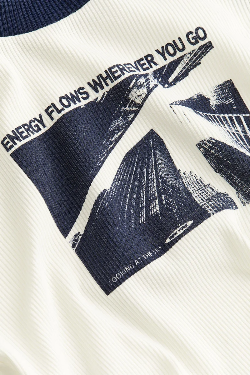 H&M Ribbed cotton jersey cropped top