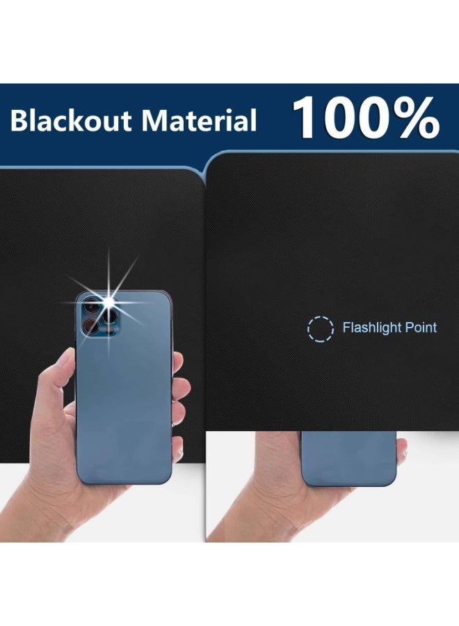 أنمي ستائر تعتيم 200 * 145 سنتيمتر ، ستائر تعتيم ذاتية الصنع لغرفة النوم وغرفة المعيشة والحمام والعلية (أسود) - Image 2