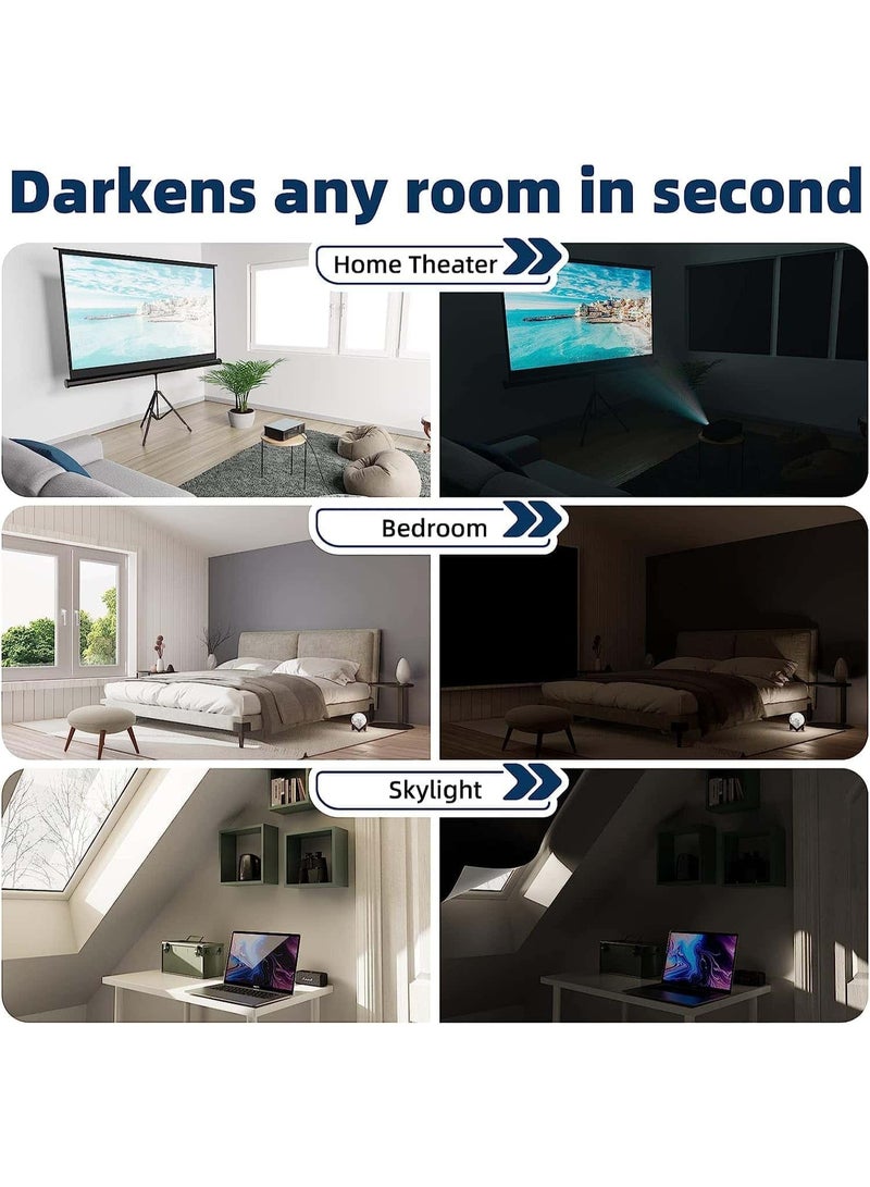 أنمي ستائر تعتيم 200 * 145 سنتيمتر ، ستائر تعتيم ذاتية الصنع لغرفة النوم وغرفة المعيشة والحمام والعلية (أسود) - Image 3