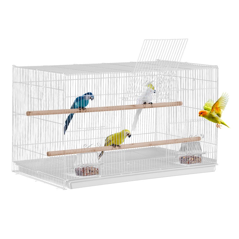 VEVOR 30-inch Flight Bird Cage, Stackable Bird Cage for Small Parrots Canaries Cockatiels Lovebirds Finches Budgies Conures Macaws Pet Travel Birdcage with Handle and Perches - Image 1