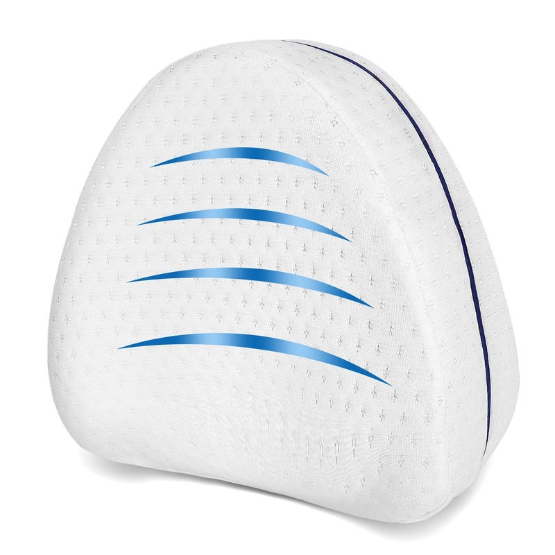 DIKSUL Knee Pillow for Side Sleep Designed for Back Pain Sciatic Nerve Pain Relief Leg Pain Pregnancy Hip and Joint Pain Memory Foam Leg Pillow Knee Support with Washable Cover - Image 1