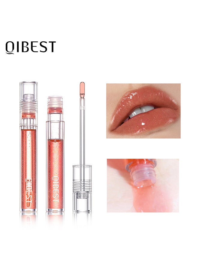 QiBest Hydrating Lip Oil Clear Lip Gloss - High Glossy Liquid Lipstick Lip Makeup - Non-Sticky - Long Lasting Moisturizing Nourishing Shimmery Lip Plumping - Glosses Lip Care - Image 1