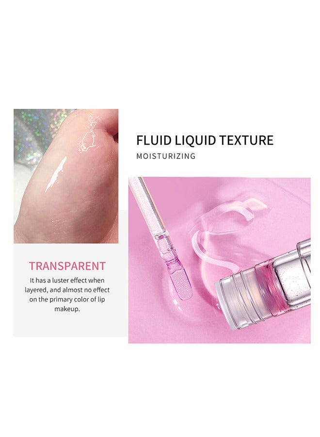 QiBest Hydrating Lip Oil Clear Lip Gloss - High Glossy Liquid Lipstick Lip Makeup - Non-Sticky - Long Lasting Moisturizing Nourishing Shimmery Lip Plumping - Glosses Lip Care - Image 5