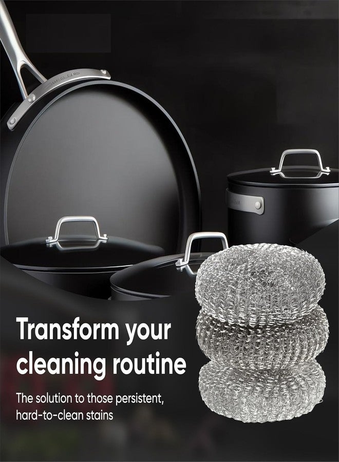 WILDMAKER إسفنجة تنظيف مطبخ شديدة التحمل لا تخدش الأسطح | متينة تدوم طويلاً ومقاومة للروائح | إسفنجة تنظيف لغسالة الأطباق والأواني غير اللاصقة وتنظيف المطبخ | (4، وعاء من الأسلاك الفولاذية) - Image 4