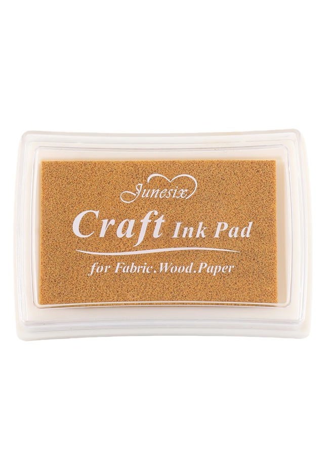 Craft Stamp Ink Pad for Paper Wood Fabric 15 Colors Available for Rubber Stamps (Gold)
