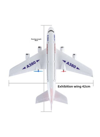 Fixed Wing Foam Aircraft HW30 Remote Control Aircraft A380 Airbus Two-channel Rear Push Dual Power Model Aircraft Glider-Color:White A380 Passenger Plane (with Light)-Specifications:Chinese Color Box - pzsku/ZD68E5205E6278144F62BZ/45/1746232159/ea38bf4e-a90d-4f51-9855-ebe20aa575ef