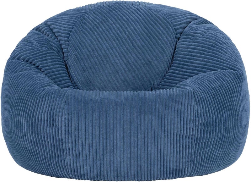 ICON Kingston Cord Bean Bag, Denim Blue, Large Adult Bean Bag Chair with Filling Included, Comfy Chair, Pouffe Footstool, Living Room Furniture, Bedroom Furniture - Image 5