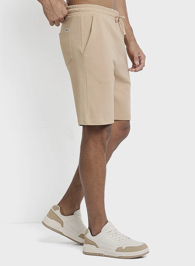 Ben Sherman Elastic Waistband Knitted Shorts