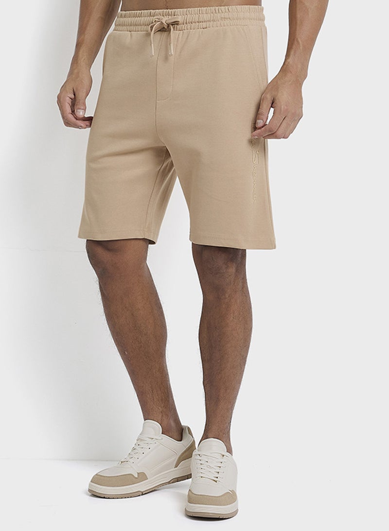 Ben Sherman Elastic Waistband Knitted Shorts - Image 1