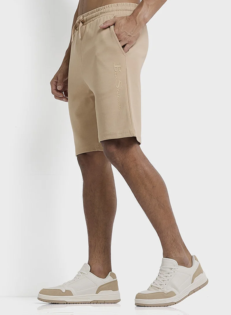 Ben Sherman Elastic Waistband Knitted Shorts