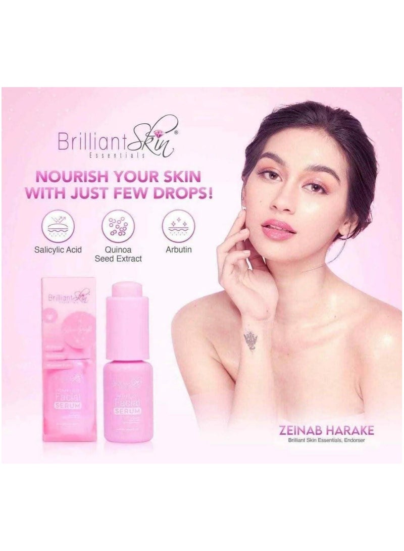 Brilliant Skin سيروم الوجه لرفع فوري، يقلل التجاعيد، يقلل المسام، يضيء وينعم البشرة، تركيبة فريدة لتفتيح بقع الشمس، تغير اللون وتنقيح الملمس، 20 مل. - Image 2