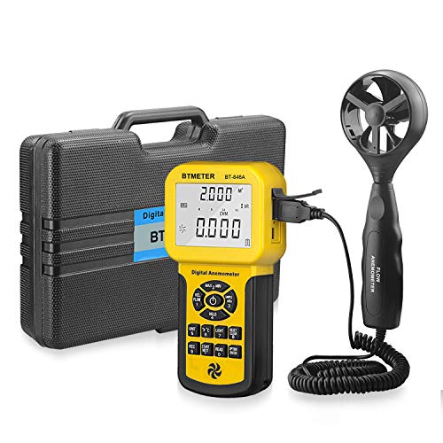 BTMETER BT-846A Pro HVAC Anemometer Measures Wind Speed Flow Temperature CFM Air Flow Velocity Meter with Backlight MAX MIN AVG - Image 1