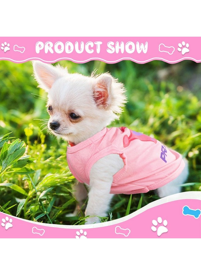 4 Pieces Puppy Clothes for Small Dogs Girl Summer Soft Puppy Clothes Cute Chihuahua Teacup Dog Clothes Female Dog Shirts Pet Clothing (X-Small) - Image 3